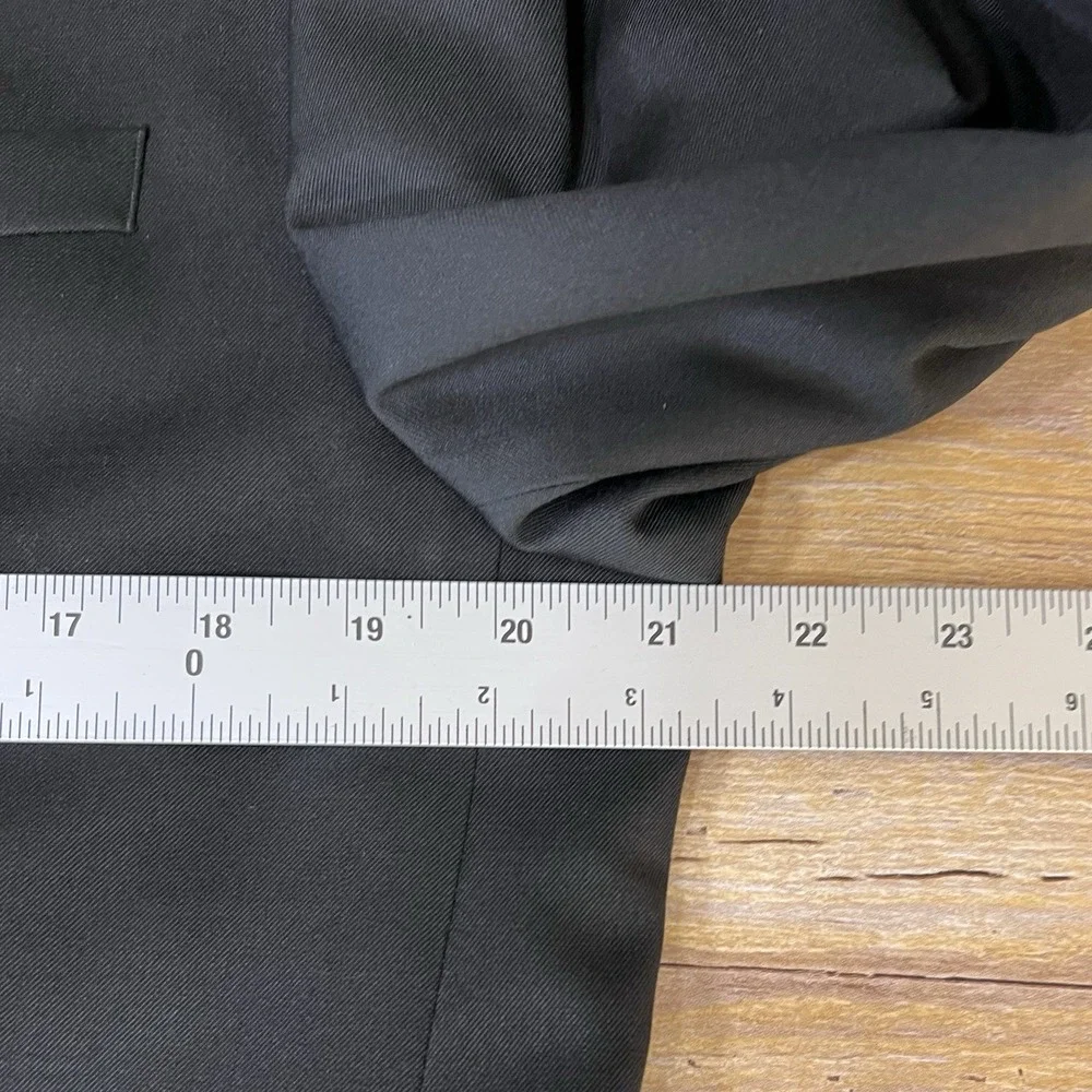 Express Slim Fit Navy Blue Two Button‎ Suit Jacket Blazer Mens 38R Notch Lapel